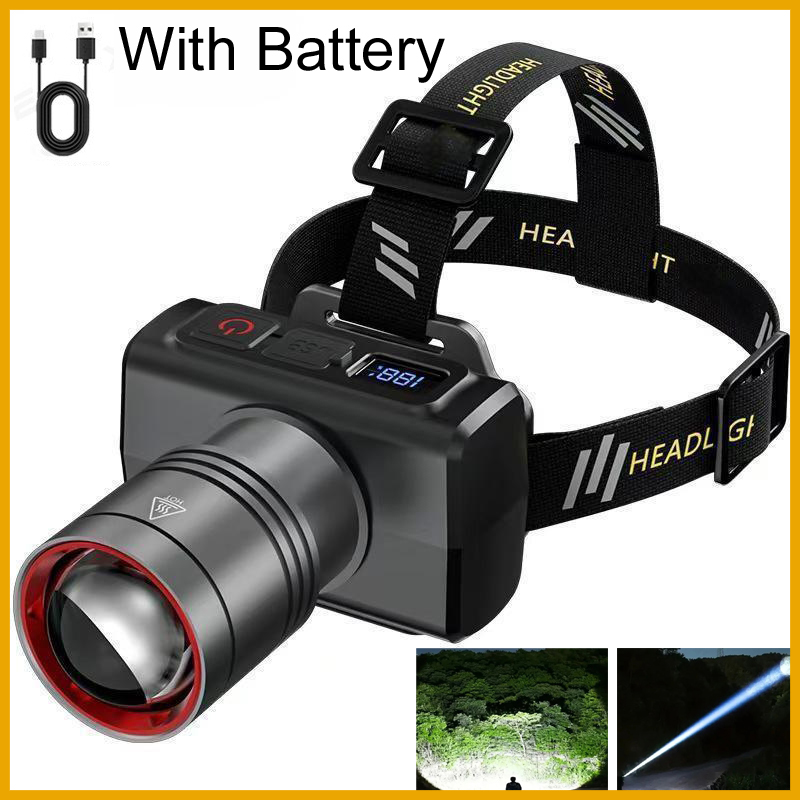 Outdoor Lighting With Sensor - Lampe frontale numérique LED rechargeable 2026,