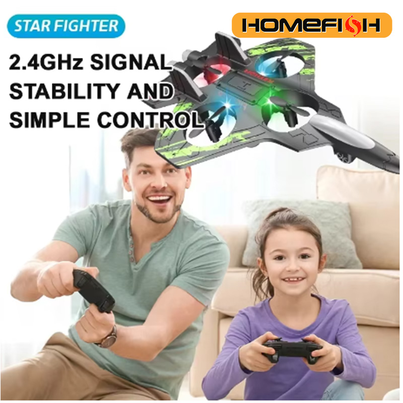 Outdoor Lighting Remote Control - Hélicoptère télécommandé HOMEFISH 2.4G, planeur électrique
