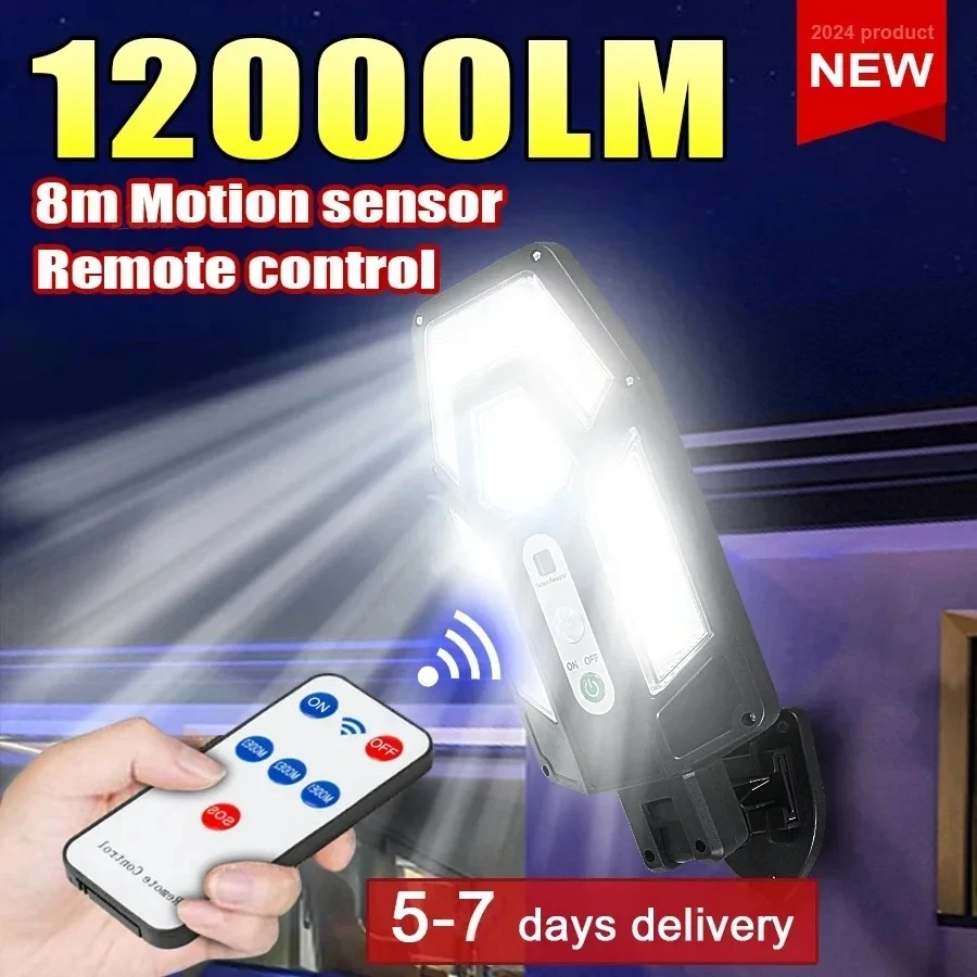Motion Sensor Outdoor - 12000LM lampe murale solaire puissante avec