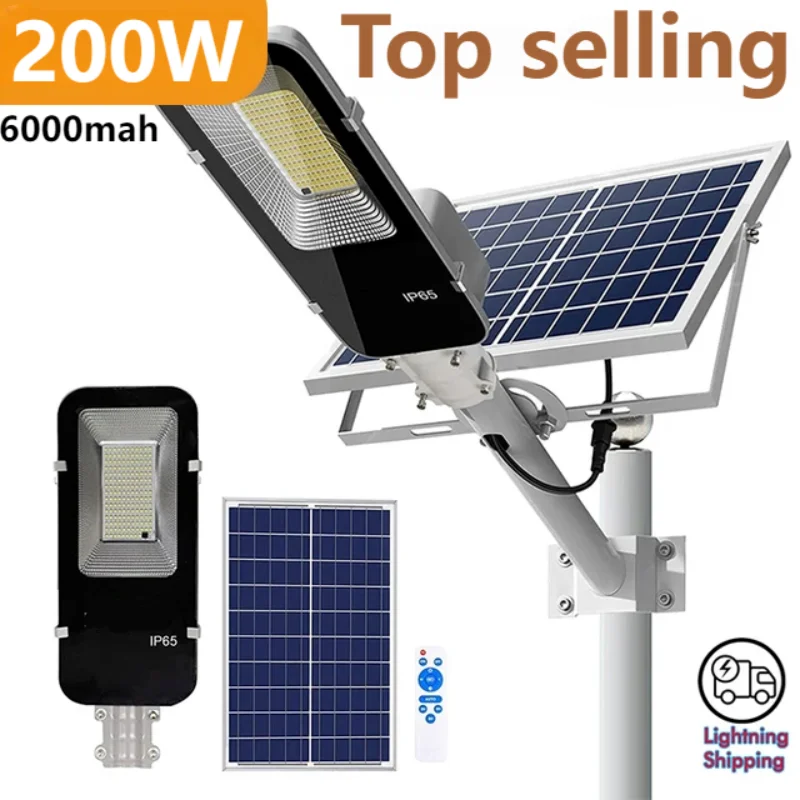 Outdoor Lighting Dusk To Dawn - 200W lumière solaire puissante lampadaire solaire