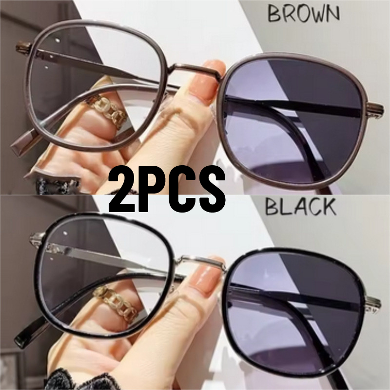 Color Changing Outdoor - 2 paires de lunettes rétro carrées