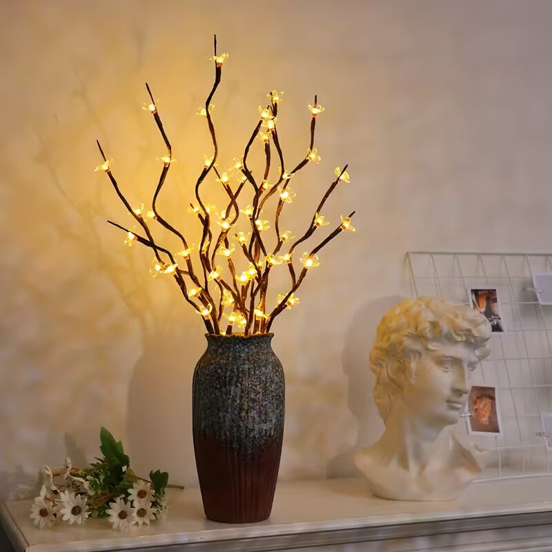 Outdoor Lighting Battery Powered - Lampes de branche d'arbre à fleurs