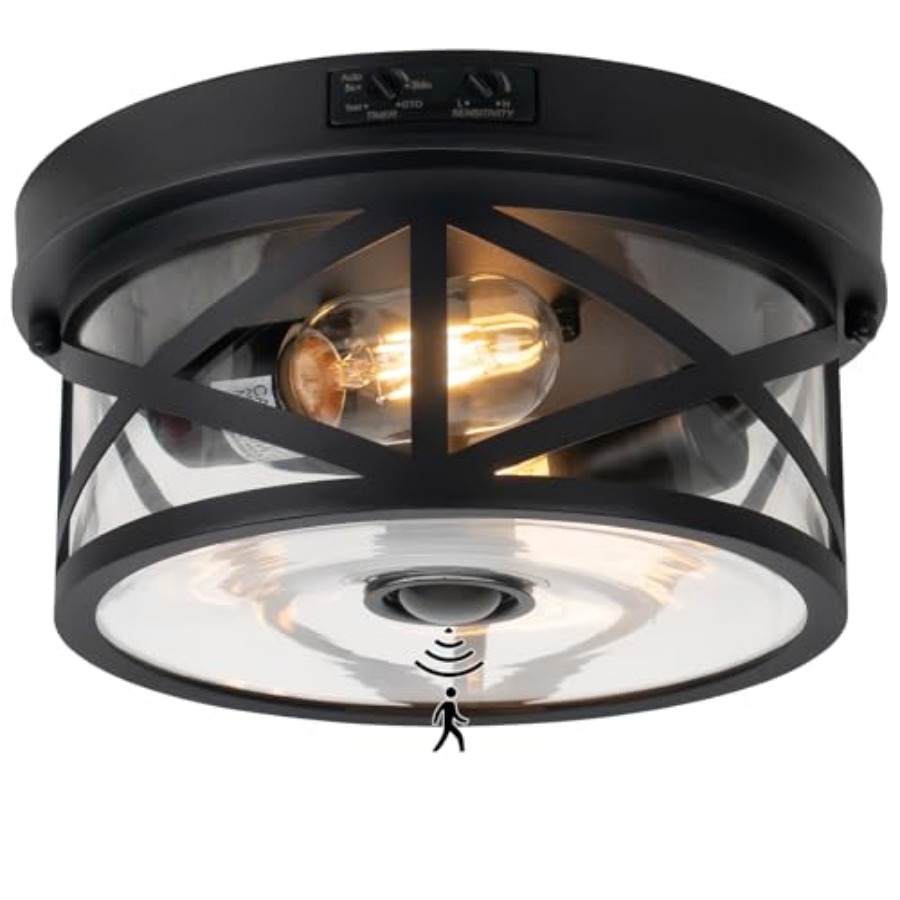 Outdoor Lighting With Sensor - Plafonnier extérieur à détecteur de mouvement,