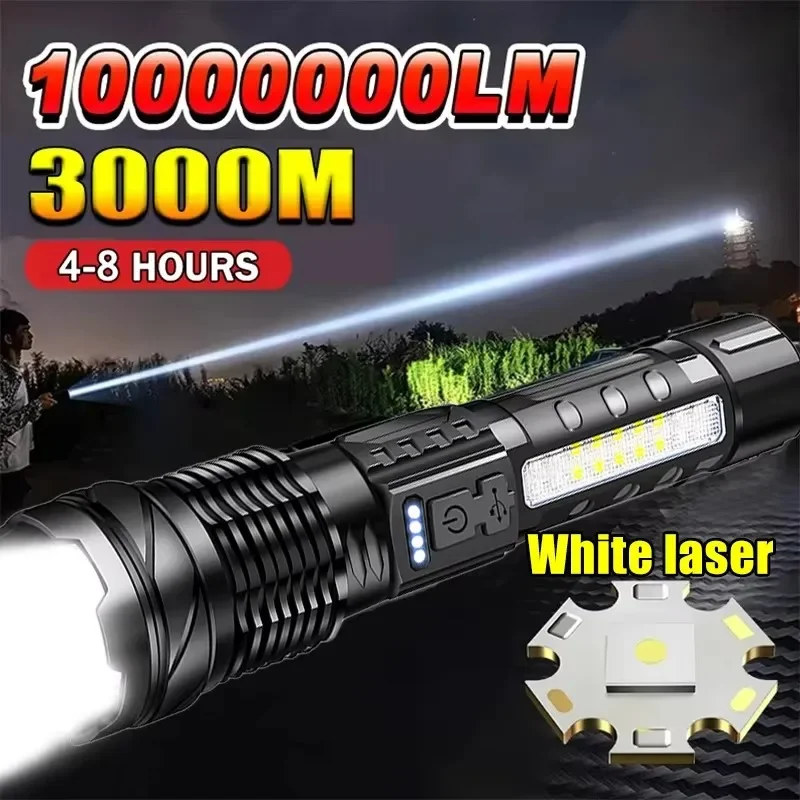 Outdoor Lighting Battery Powered - Lampe torche LED puissante avec affichage