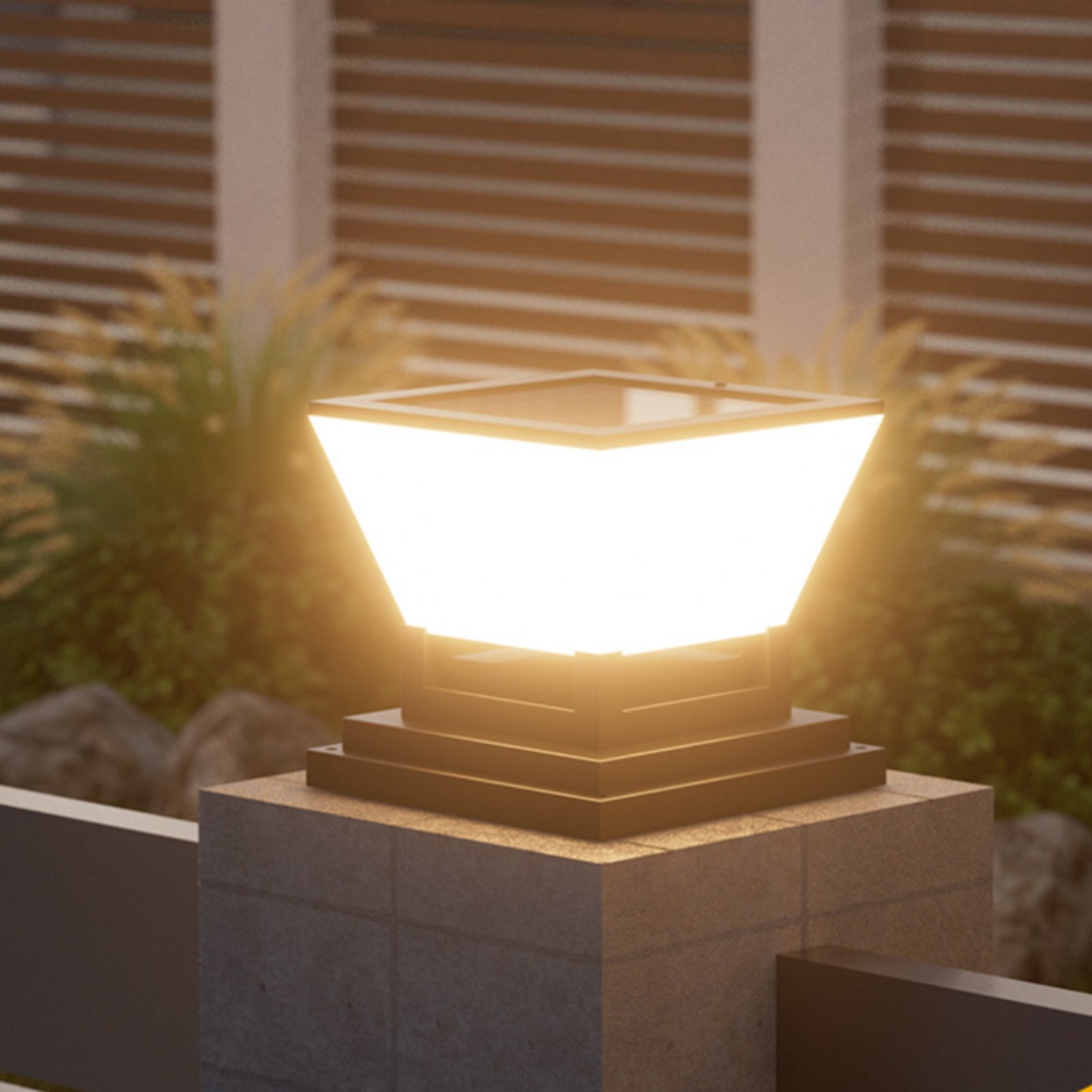 Outdoor Lighting Modern - Lampe solaire pour poteau, résistante à