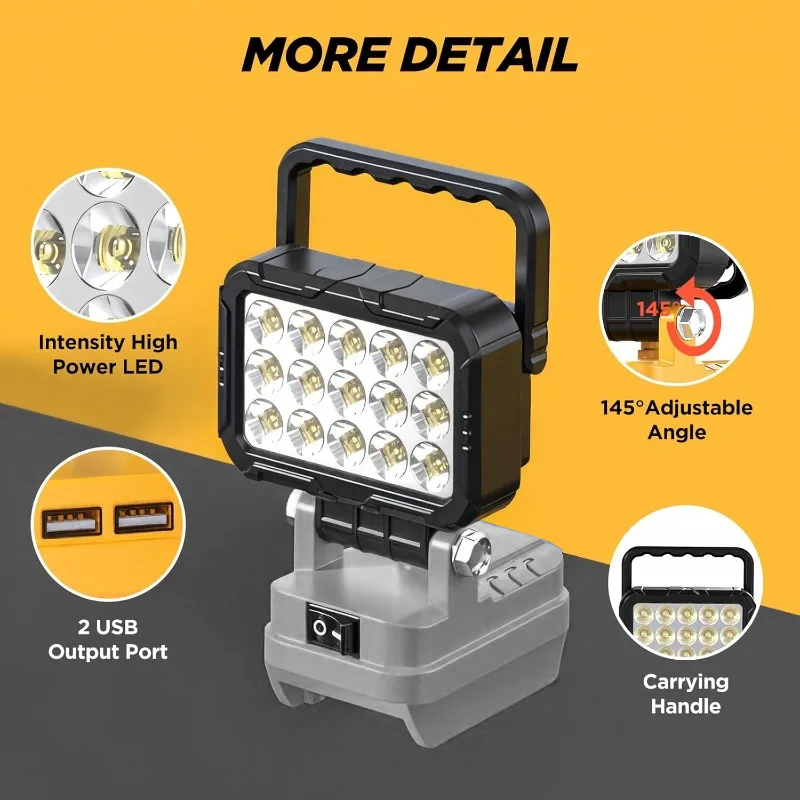 Lampe de travail LED 6000 lume - Outdoor Lighting Milwaukee avis et prix