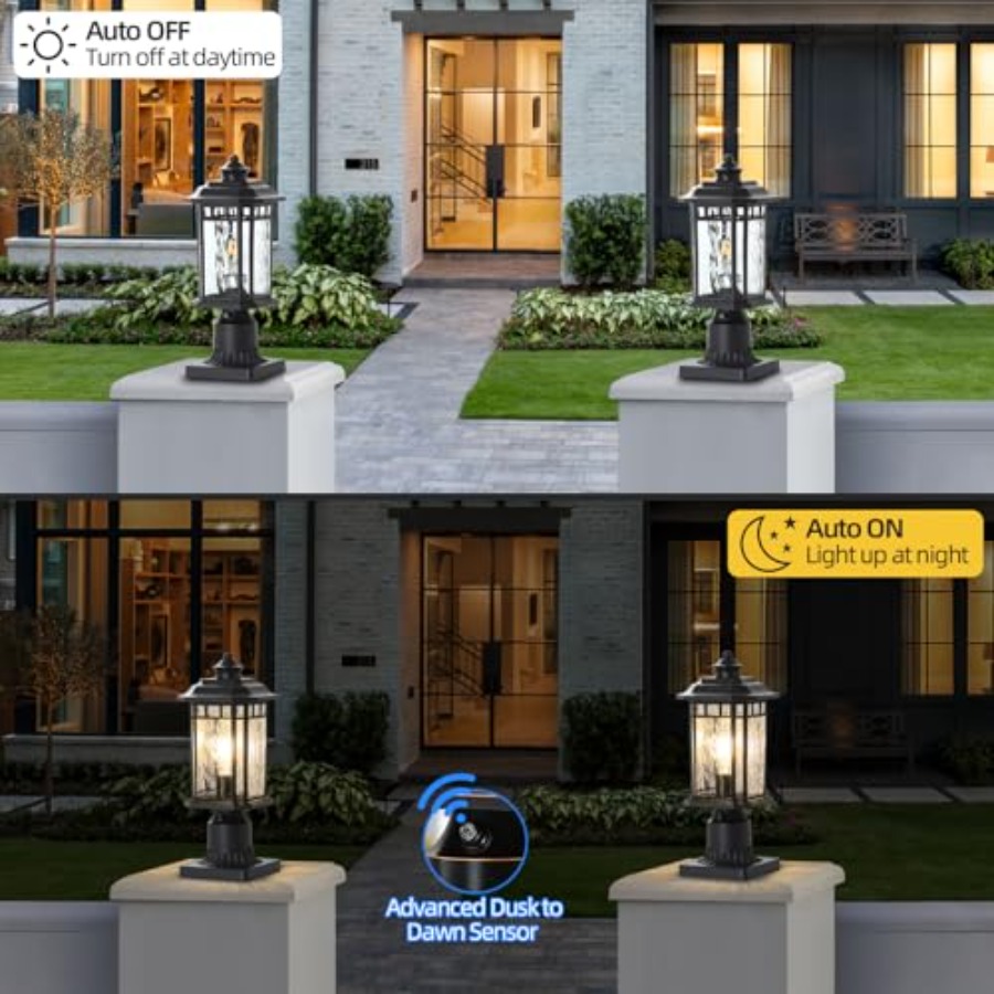 Lot de 2 lampadaires d'extérie - Outdoor Lighting Dusk To Dawn avis et prix