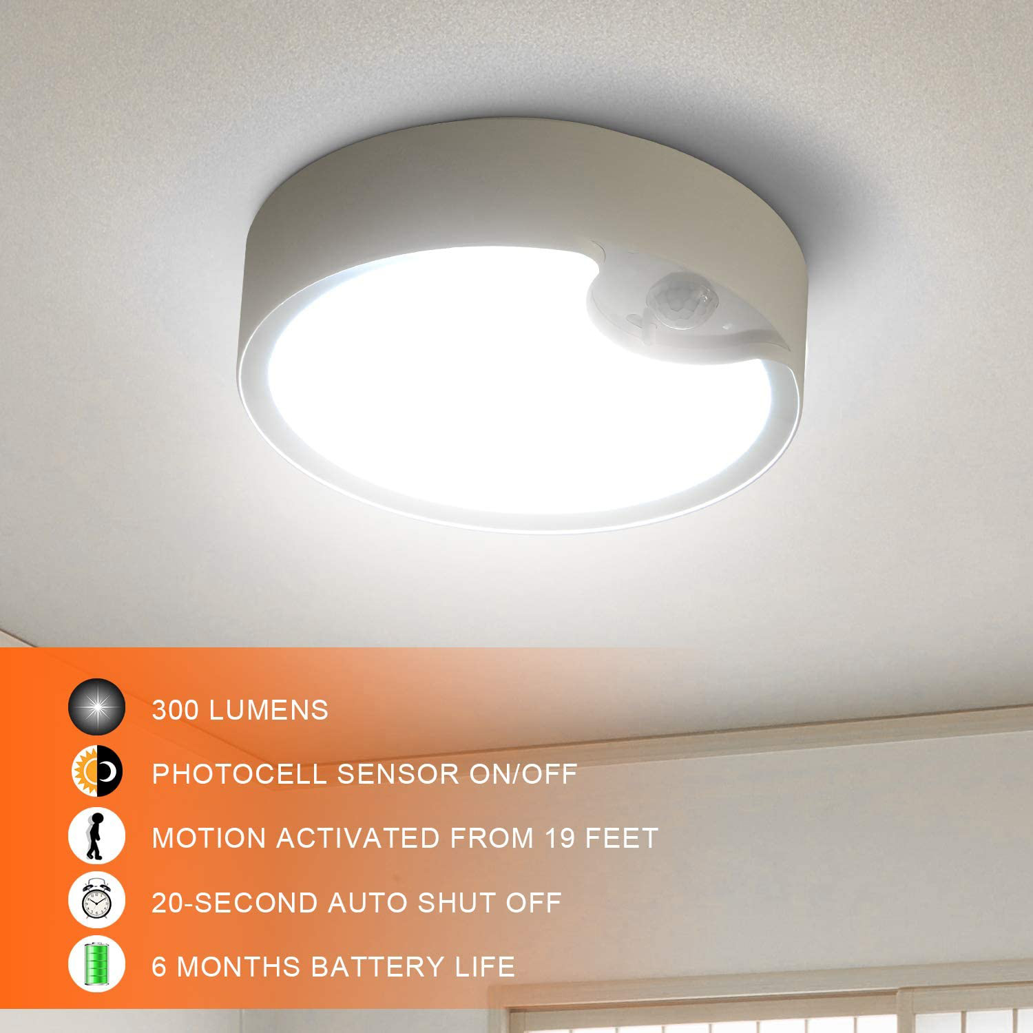 Plafonniers à capteur de mouve - Outdoor Lighting Battery Powered avis et prix