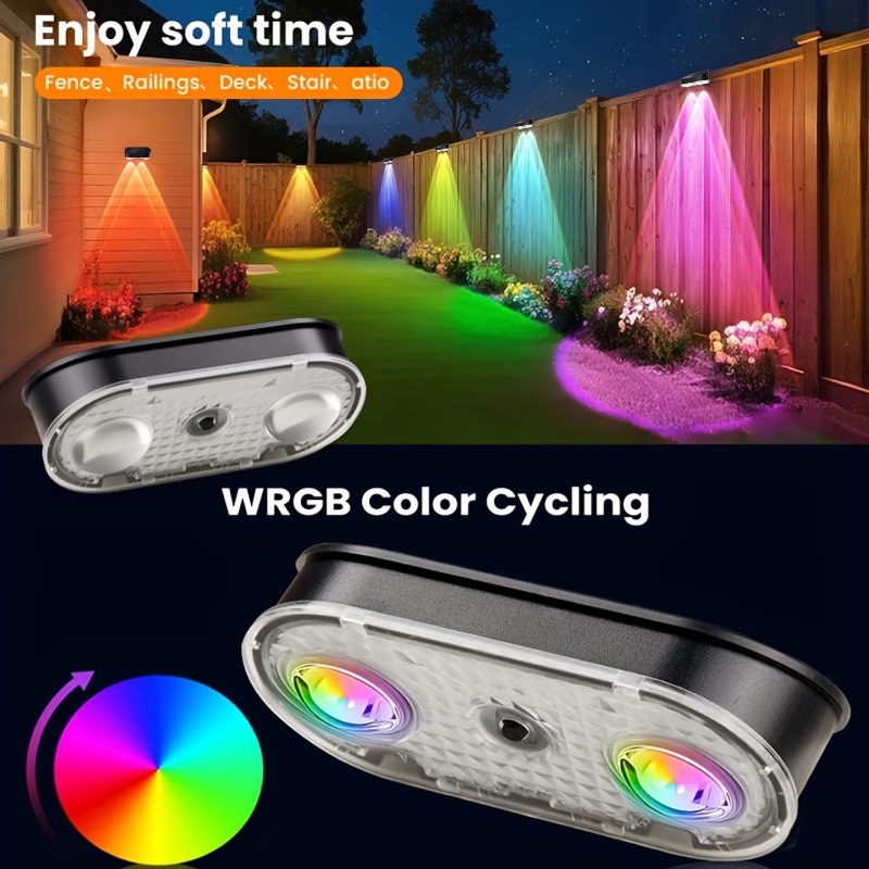Lampe solaire RGB pour clôture - Outdoor Lighting Amazon avis et prix