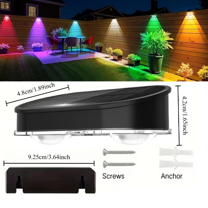 Lampe solaire RGB pour clôture - Outdoor Lighting Amazon avis et prix