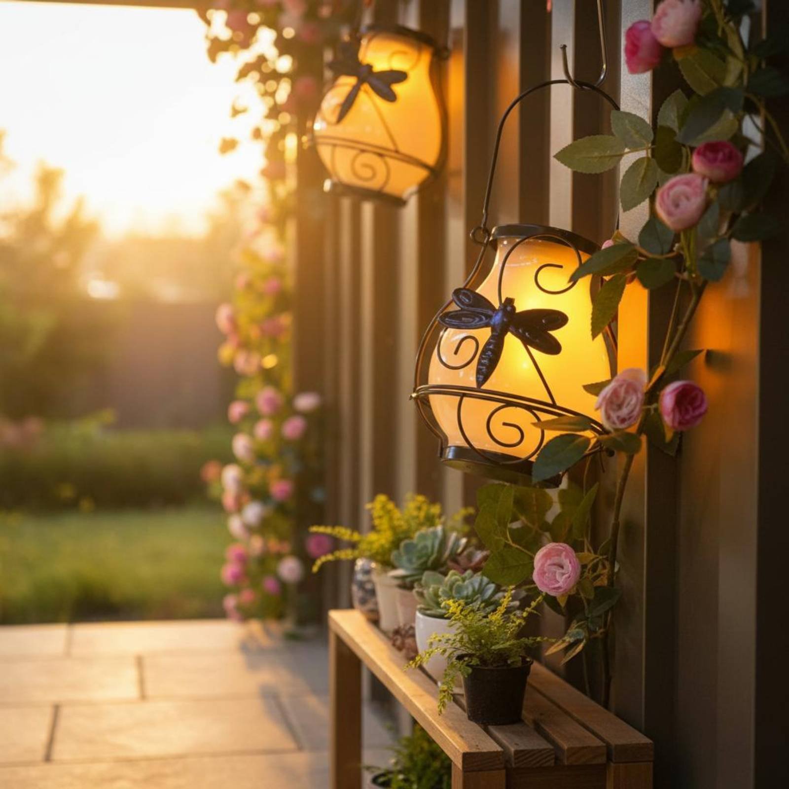 Lanterne solaire en forme de p - Outdoor Lighting Battery Powered avis et prix
