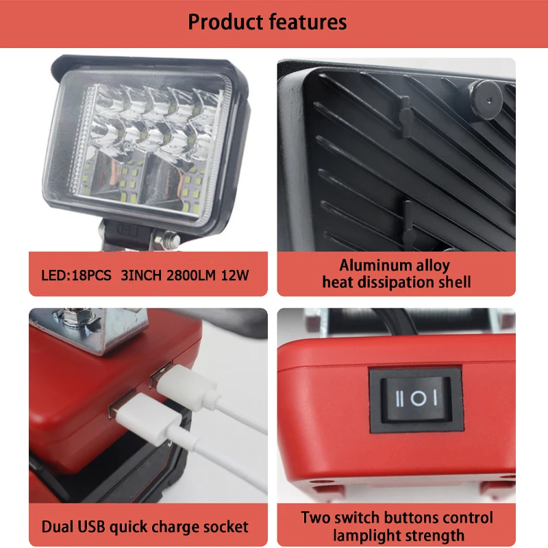 ZWINCKY-Lampe de travail LED p - Outdoor Lighting Milwaukee avis et prix