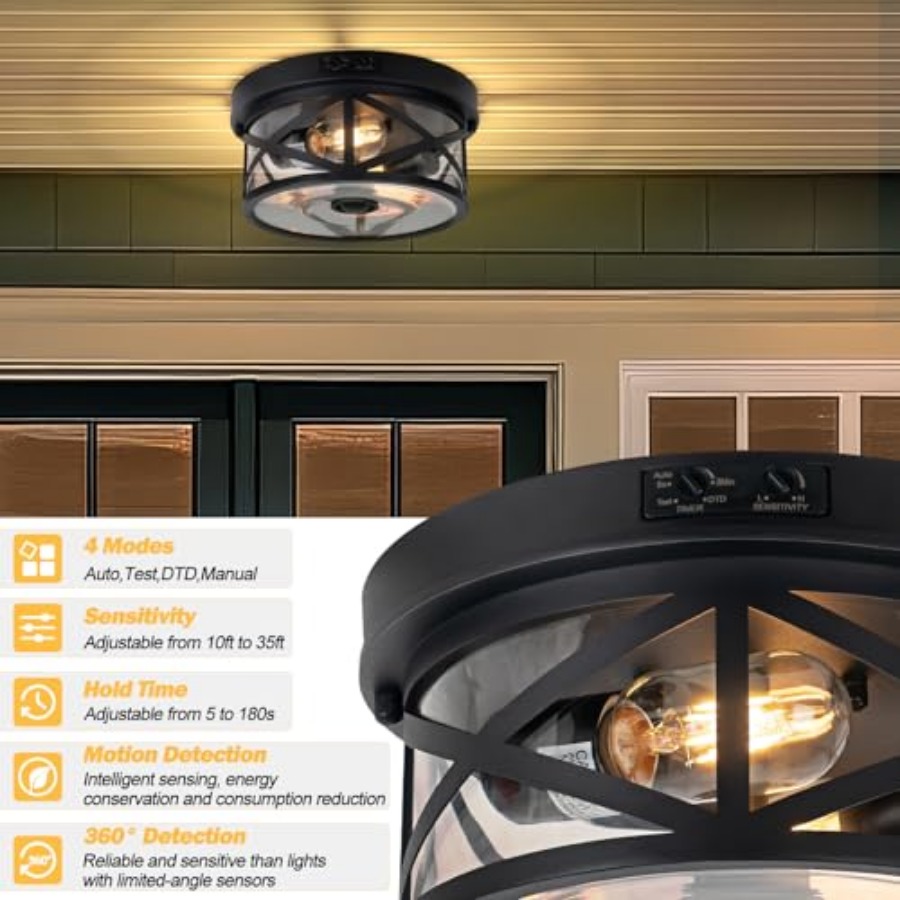 Plafonnier extérieur à détecte - Outdoor Lighting With Sensor avis et prix