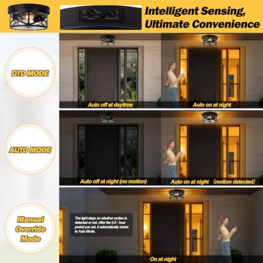 Plafonnier extérieur à détecte - Outdoor Lighting With Sensor avis et prix
