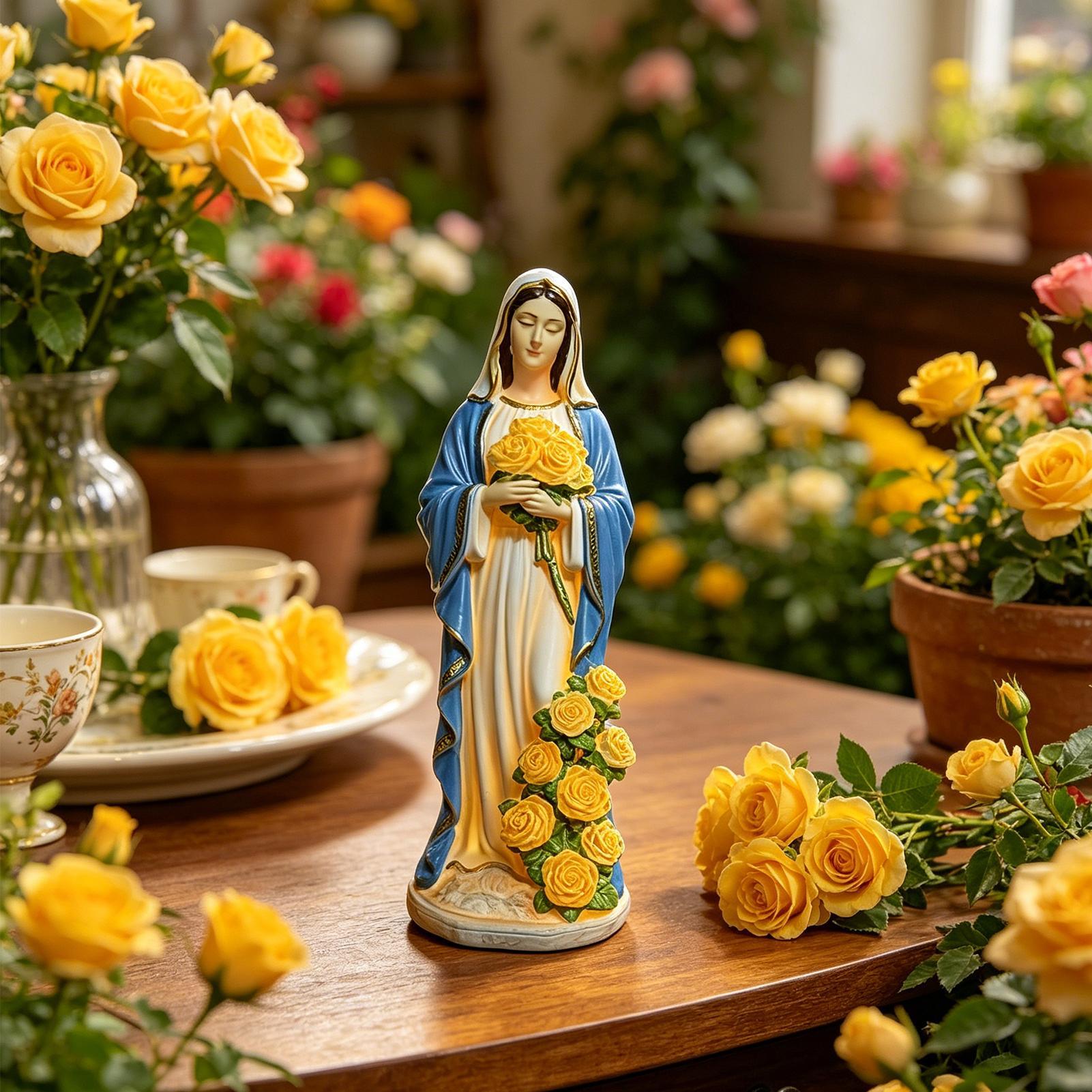 Statue solaire de la Vierge Ma - Outdoor Lighting Battery Powered avis et prix