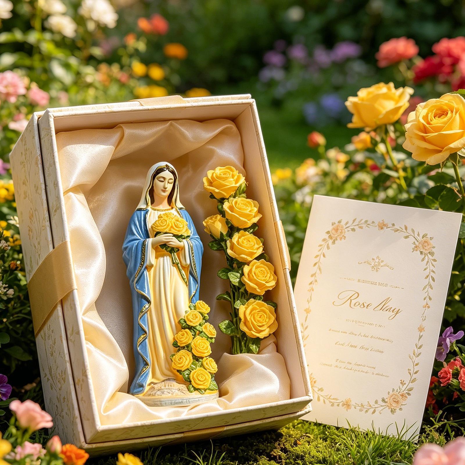 Statue solaire de la Vierge Ma - Outdoor Lighting Battery Powered avis et prix