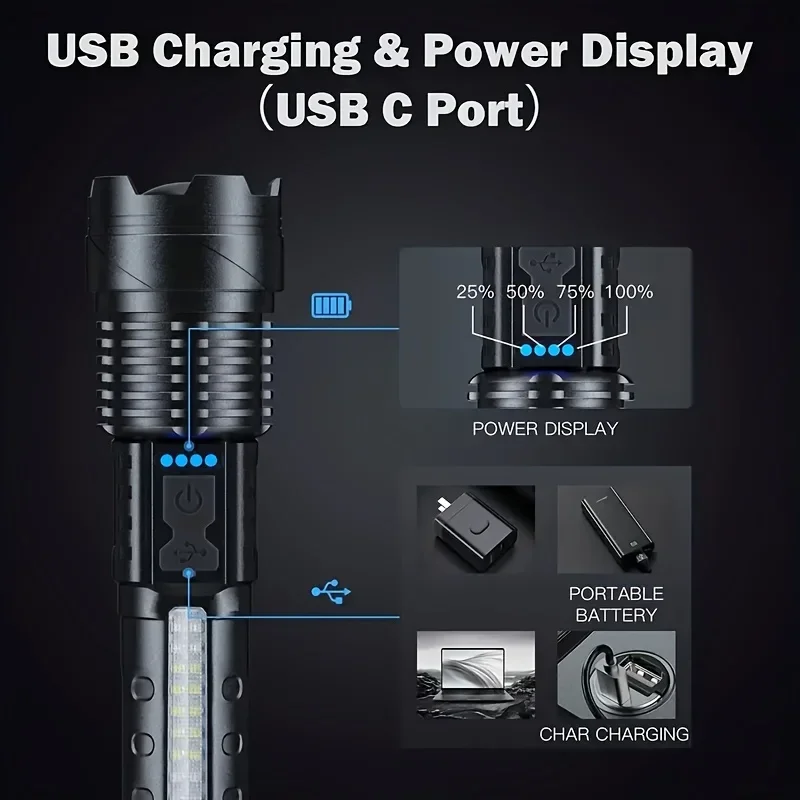 Lampe torche LED puissante ave - Outdoor Lighting Battery Powered avis et prix