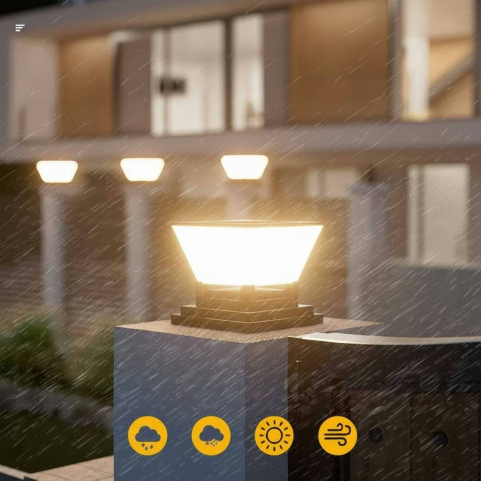 Lampe solaire pour poteau, rés - Outdoor Lighting Modern avis et prix